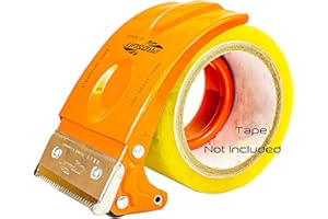 PROSUN Distributeur de Pistolet à Ruban, Dévidoir Manuel pour 70mm (3 Pouces) Ruban d'Emballage, Orange