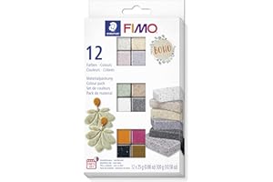 STAEDTLER - FIMO Effect - Pack Boho Colours - 12 pains de pte à modeler - 25 Grammes chacun - Couleurs assorties - 8013 C12-5