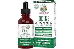 MaryRuth Organics, Iodine Liquid Drops, Dietary Supplement, Unflavored, 30ml, Vegan, Gluten-Free, Soy-Free