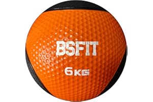 BSFIT® Balón Medicinal de Goma Pro – de 1 kg a 10 kg Potencia Tus Rutinas con Esta Pelota con Rebote Medicinal - Balón Antideslizante para Levantamiento