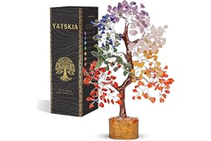 YATSKIA Kryształowe drzewo - drzewo bonsai - drzewo życia - siedem kryształów czakry - Feng Shui - kamienie szlachetne - dekoracja domu - kryształowe naszyjniki - prezenty na parapetówkę nowy dom -