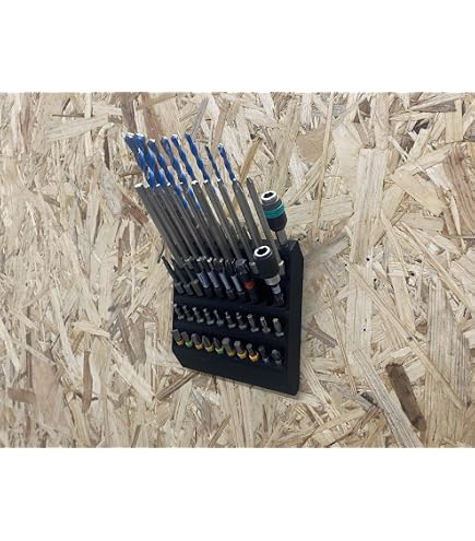 QUARKZMAN Schraubendreher-Bithalter – 20 Stück, 95x9,5x16 Mm, Für 1/4" Bits, Kunststoff-Organizer Mit 12 Löchern