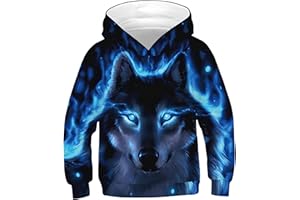 Ocean Plus Jungen Kapuzenpullover Bunt Teens Hoodie Kinder Langarm Pulli mit Kapuzen Sweatshirt Unisex Pullover