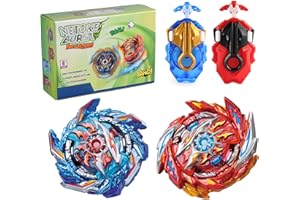 Netoke Bey Toupie Bey Burst Turbo 4D Combinaison, avec Metal Fusion B-184 Lanceur, Jouets Classiques Enfants Cadeau，159+160