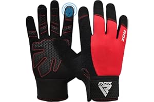 RDX Gants De Musculation Gant Fitness Gymnastique Sport Anti-Dérapant, Protection Paume Adhérence Entrainement Halterophilie Rembourrée Antidérapant Respirant à Écran Tactile Équipement Gym à Domicile
