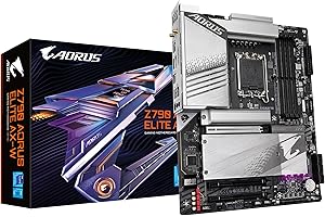 Gigabyte Z790 AORUS ELITE AX-W ATX Motherboard - Supports Intel 12th & 13th Gen CPUs, Twin 16+2+1 90A VRM, Up to 7600MHz DDR5(OC), 4x PCIe 4.0 M.2, Wi-Fi 6E, 2.5G LAN, USB-C & RGB Fusion
