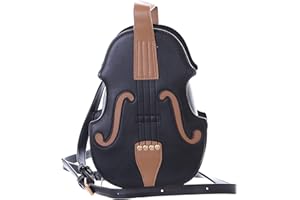 Kawaii-Story LB-6039-2 Negro Violín Violín Forma Música Fiesta Tendencia Señoras Asa Capazo Bolso, Negro , Einheitsgröße