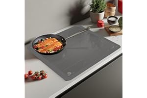 BEELUKY Tappetino Protettivo per Piano Cottura a Induzione in Silicone 60 x 52cm Protezione Piano Induzione Riutilizzabile Copri Piano Induzione Tappetino Piano Induzione Antiscivolo(Bianco)