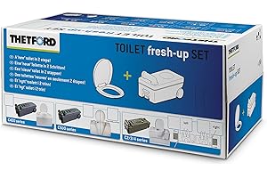 Thetford Fresh Up Sets for Thetford Toilets with Handle and Wheels Set Various Models for Mobile Camping Toilet Refresher Faecal Tank Lid