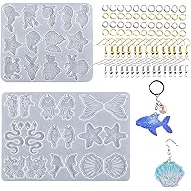 11-teiliges Silikonform Set Für Ohrringe - Resin Gießharz Formen Inkl. Ohrhaken & Biegeringe