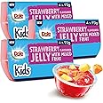 Dole Strawberry Jelly with Mixed Fruit 3 x 4 Pack, Healthy Snack for Kids Made with Fresh Fruit, No Added Sugar Fruit Bowls, Perfect for Breakfast or Dessert