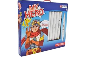 GO MANGA Kit de Dessin Manga aux 5 marqueurs à l'alcool Double Pointe My Hero, Papier, Max, 2 Shikishi de 27 x 27 cm