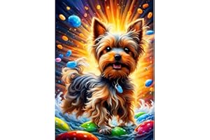 DAERLE Pintura De Diamante Lindo Cachorro, 5D DIY Diamond Painting Kit Completo, Pintura De Diamante Para Adultos, Bricolaje Diamond Painting Para Decoración De Pared Del Hogar 30x40cm