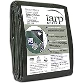 Kotap 15 x 25 Ft. Ağır Hizmet Koruması/Kapsayıcı Tarp, 8 mil, Tersinir, &Ccedil;ok Kullanılabilir, Su Ge&ccedil;irmez, Yeşil-G&uuml;m&uuml;ş, 1'li Pa