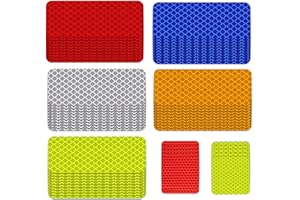 FAURAPMNG 60pcs Reflective Tape, Reflective Tape Stickers Safety Warning Sticker, Night Visibility Reflective Decals Waterproof High Intensity Warning Stripe Tape for Car Motorbike Trailer Bike Clothing Helmet