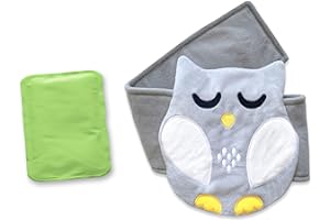 BEBON Baby Colic, Gas and Upset Stomach Relief – Belly Hugger – A Soothing Warmth Combined with Gentle Compression (Grey-White)