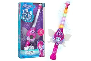 JOHN ADAMS Interactive Light-Up Fairy Wand with Colour Screen, Fairy Wings & 60+ Spells and Animations | Lights & Sounds | Talking Fairy Guide | Christmas or Birthday Present For Girls & Boys | Age 4+