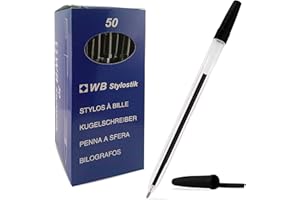 Stylostik Black Pens Pack of 50 Biros