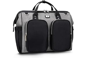 Pomelo Best Wickeltasche mit wasserdicher Wickelunterlage und 2 Kinderwagen Haken verstellbare Schultergurt multifunktionale Umhängetasche Reisetasche für Unterwegs