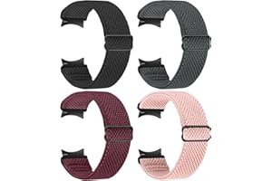 Yunshare Elastic Watch Straps Compatible with Samsung Galaxy Watch 7/6/5/4/FE 40mm 44mm/Watch 6 Classic 43mm 47mm/Watch 5 Pro 45mm/Watch 4 Classic 42mm 46mm, Stretch Nylon Solo Loop Women Men