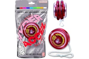 HYPER YOYO ACCEL Hyper Accel Yo-Yo – Dragonic Red Edition – High-Speed Trick Yoyo for Kids & Beginners – Stunt Yo Yo with Accel System – Professional Yoyos for Fun Tricks BANDAI