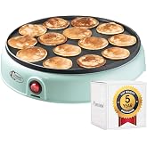 Bestron Poffertjes Maker in Retro Design, Mini Pancake Maker, with Non-Stick Coating, Sweet Dreams, 800 W, Colour: Green