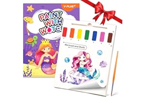 YPLUS Malen mit Wasserbüchern für Kleinkinder, Aquarell-Malpapier für Kinder, Kunsthandwerk Geschenk zum Zeichnen mit Pinsel – Meerjungfrau