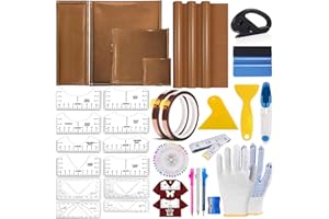 QUKLOGEN Wärme Presse Transfer Kissen Pad Set enthalten 4 Hitze Pressen Transfer Kissen Mat 3 Pack Teflon Blatt für Hitze Presse 2 Rollen Hitzebeständiges Klebeband 12 T Shirt Führung Regel