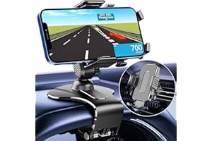 Support Téléphone Voiture Grille Aeration & Tableau de Bord, 3 en 1 Porte Telephone Voiture, Super Stable Fixe Voiture Telephone, Support Téléphone Voiture pour iPhone 13 Pro Max et Smartphones 4 à 7"