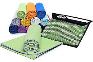 ‎GIPFELSPORT gipfelsport Mikrofaser Handtuch Set - für Sauna, Fitness, Sport I Strandtuch, Sporthandtuch I Grün XL: 180x80