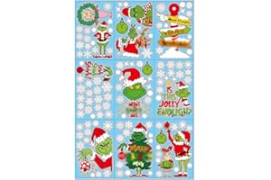 Ropniik Adesivi Natalizi Per Finestre Adesivi Per Vetro Fantastiche Adesivi Statici Decorazioni Per Vetrine Finestra Rimovibile Adesivi Per Finestre Per Natale Vetrofanie Decorazioni 9 Fogli