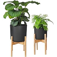 Gadgy Blumenständer Holz | Set 2 Stück Bambus Pflanzenständer | Verstellbare Blumentopf Ständer für Blumentopf bis Ø 30…