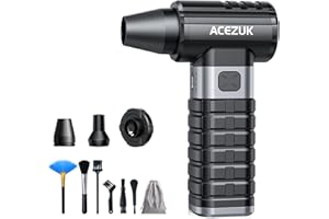 ACEZUK Elektrische Staubgebläse Druckluftspray 200000 U/min für PC Reinigungsset,10500mah Compressed Air, 4-Gang Air Duster Luftdruckspray mit Akku, Tastatur Reinigung für PC, Elektronik, Sofa, Auto