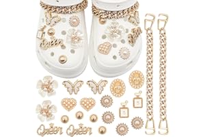 Wondora 22 Pieces Shoe Charms for Croc Charms, Crystal Diamante Shoe Decoration, Bling Decoration, Multi Style for Adults Girls Birthday Christmas Party Gifts