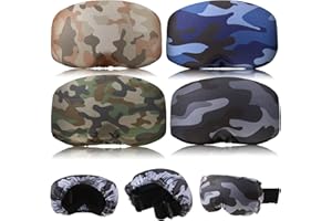 CIVANER 4 Pieces Ski Snowboard Goggle Cover Sleeve, Goggle Cover Microfiber Protective Lens Scratch Dust Protection for Travel Apres