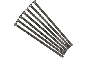 Evoges M3.5 x 75mm Long Raised Countersunk Slotted Head Electrical Screws for Plugs Socket Switches, Pack of 10 (Black Nickel)