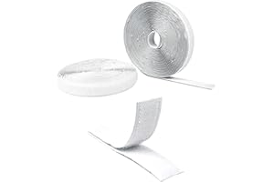 LEO's - 8m x 16mm Klettband selbstklebend extra stark doppelseitig (Flauschband weiß) - Selbstklebende Klettbänder Hakenband Klebepads Klett Band Klettverschlussband beidseitig in Industriequalität