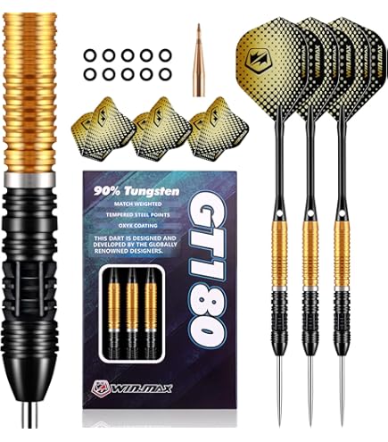 Dartpijlen met metalen punt, 3 stuks 22 gram professionele