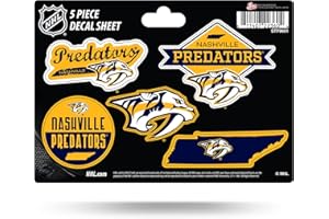 Rico Industries NHL Nashville Predators 5-Piece Die-Cut Decal Sheet