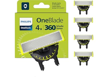 Philips OneBlade Original 360-rakblad för alla OneBlade- och OneBlade Pro-modeller, 4-pack (modell Q - Amazon Deal & Rabatt