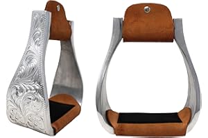 CHALLENGER Western Horse Tack 5176 Steigbügel, Aluminium-Gravur