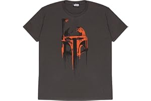 Popgear modne t-shirty Chłopcy Gwiezdne Wojny Boba Fett kask chłopięcy T-shirt grafitowy