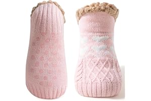 Eono Fluffy Slipper Socks for Women, Warm Cosy Fuzzy Socks, Winter Thick Slipper Socks With Grippers, Bed Socks Ladies Non Slip One Size Christmas Gifts for Women, Stocking Fillers