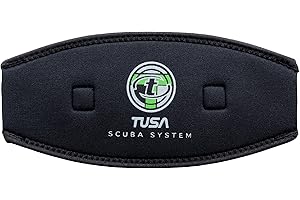 Tusa - Neoprene Mask Strap / Slap Cover - Scuba, snorkel - Colours available [Black]