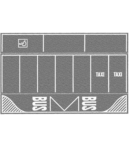 Parking Busch Echelle HO - BUE7076 - Pour Modélisme Ferroviaire - Décoration Paysage Noir