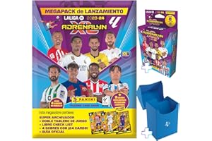 UTOPIA GOODS Megapack Adrenalyn 2023 2024 - Cromos futbol Panini con sobres de cartas adicionales - Regalo caja para repetidas - Adrenalyn xl liga santander 2023 2024 (Megapack +8 sobres)