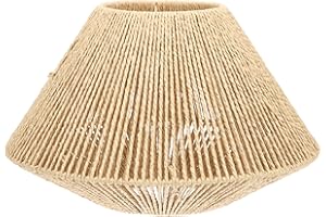 DOITOOL Rattan-Lampenschirm Für Pendelleuchten Ersatz-Kronleuchter-Lampenschirm Für Decke Schlafzimmer Nachttisch Essen (11. 79X11. 79X7. 47 Zoll） Lampenschirm Rattan Stehlampe