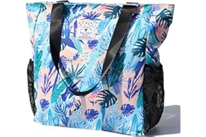 ESVAN Borsa a tracolla grande originale floreale resistente all'acqua per palestra, spiaggia, viaggi, borse quotidiane aggiornate