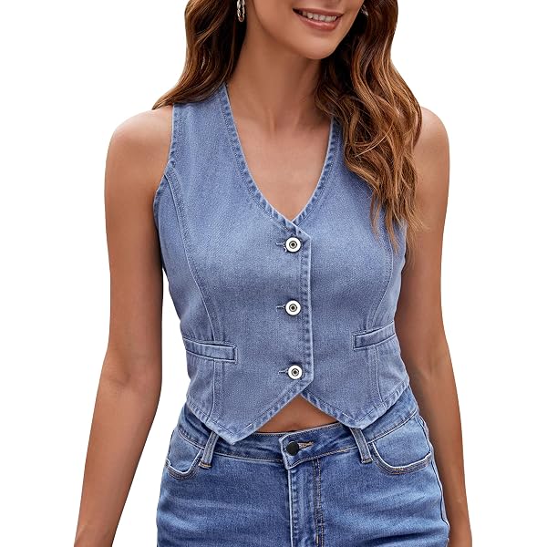 Top Court Métallisé Brillant Sans Manches - Col En U - Pour Fête, Noël, Halloween - Femme - Marque Allegra K