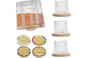 Smiths Mason Jars 190ml Ensemble de verres à whisky à l'ancienne, base rotative, culbutage au rhum – dés, roulette – Améliorez votre expérience de consommation